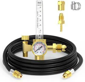 Welding Gas Flowmeter with Gas Hose, Leak-Proof Argon CO2 | leak-resistant connections, clear gauges, controlled shielding gas setup Welding Gas Flowmeter with Gas Hose, Leak-Proof Argon CO2 | leak-resistant connections, clear gauges, controlled shielding gas setup