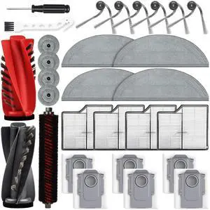 29 Pack Accessories Kit for Roborock Saros 10 Robot Vacuum | 1 Pairs Mainbrush 6 Side Brush 4 Filter 6 Dust Bags 4 Long Mop 4 Small Round Mop 1 Base Station Brush 2 Tools 29 Pack Accessories Kit for Roborock Saros 10 Robot Vacuum | 1 Pairs Mainbrush 6 Side Brush 4 Filter 6 Dust Bags 4 Long Mop 4 Small Round Mop 1 Base Station Brush 2 Tools