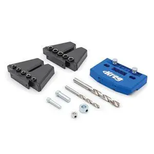 Dowel Jig Kit - Doweling Guide Kit with Removable Drill Guides - No-Measure Doweling Jig for Benchtop and Workshop Projects - Cabinet Joint Alignment Tool - KHJD345 Dowel Jig Kit - Doweling Guide Kit with Removable Drill Guides - No-Measure Doweling Jig for Benchtop and Workshop Projects - Cabinet Joint Alignment Tool - KHJD345
