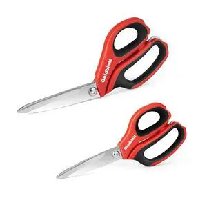 2PCS Heavy Duty Scissors, Multipurpose Shop Scissors | Stainless Steel Blades and Comfortable Handle, Easy Cutting of Cardboard, Wires, Leather, Fabric 2PCS Heavy Duty Scissors, Multipurpose Shop Scissors | Stainless Steel Blades and Comfortable Handle, Easy Cutting of Cardboard, Wires, Leather, Fabric