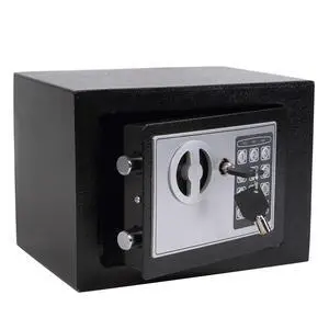 Small Steel Security Safe Box with Keypad,Key;0.23 CuFt, Black | Electronic Digital Secure,9.1" W x 6.7" D x 6.7" H,Hidden for Home Dorm Apartment Hotel Office Cash Jewelry Storage Small Steel Security Safe Box with Keypad,Key;0.23 CuFt, Black | Electronic Digital Secure,9.1" W x 6.7" D x 6.7" H,Hidden for Home Dorm Apartment Hotel Office Cash Jewelry Storage