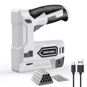 Bielmeier Electric Staple Gun, 4V Cordless Battery Powered Staple Gun, 2-in-1 Electric Stapler & Brad Nailer with 1200 T50 Staples, 400 Nails, USB-C Charger for Upholstery, Wood & DIY Bielmeier Electric Staple Gun, 4V Cordless Battery Powered Staple Gun, 2-in-1 Electric Stapler & Brad Nailer with 1200 T50 Staples, 400 Nails, USB-C Charger for Upholstery, Wood & DIY