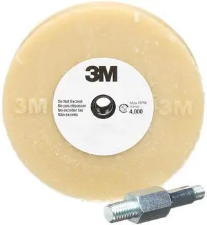 Stripe Off Wheel Adhesive Remover Eraser Wheel Removes Decals, Stripes, Vinyl, Tapes and Graphics 4 diameter x 5/8 thick 3/8-16 threaded mandrel 07498 Pack of 1 Stripe Off Wheel Adhesive Remover Eraser Wheel Removes Decals, Stripes, Vinyl, Tapes and Graphics 4 diameter x 5/8 thick 3/8-16 threaded mandrel 07498 Pack of 1