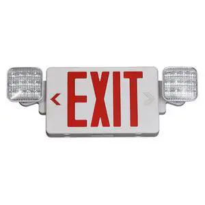Red Exit Sign with Emergency Lights, LED Emergency Exit Light with Battery Backup, UL Listed, AC 120/277V, Commercial Emergency Lights Combo for Business - 1 Pack Red Exit Sign with Emergency Lights, LED Emergency Exit Light with Battery Backup, UL Listed, AC 120/277V, Commercial Emergency Lights Combo for Business - 1 Pack