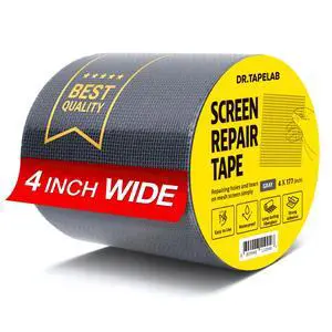 Grey Window Screen Repair Tape, 4 in X 15 FT, Screen Repair Kit for Windows or Doors, Strong Adhesive Patch Kit Fiberglass Mesh Tape Grey Window Screen Repair Tape, 4 in X 15 FT, Screen Repair Kit for Windows or Doors, Strong Adhesive Patch Kit Fiberglass Mesh Tape