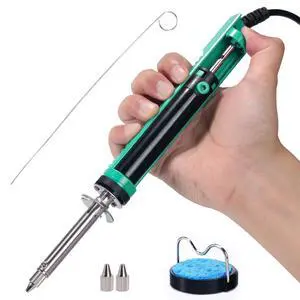 929D-V Electric Desoldering Soldering Iron Solder Sucker Desoldering Pump with Shorter Charging Handle and Desoldering Nozzles 1.0mm 1.2mm for Through-Hole Desoldering 929D-V Electric Desoldering Soldering Iron Solder Sucker Desoldering Pump with Shorter Charging Handle and Desoldering Nozzles 1.0mm 1.2mm for Through-Hole Desoldering