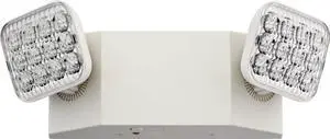 Basics LED Emergency Light, Adjustable Heads 120/277V 1Pk | 2 Aimable Heads, Wall Mount, Damp Rated, 90-Min Backup, Ideal for Stairways, Hallways, Egress Paths, White, 1-Pack (EU2C M6) Basics LED Emergency Light, Adjustable Heads 120/277V 1Pk | 2 Aimable Heads, Wall Mount, Damp Rated, 90-Min Backup, Ideal for Stairways, Hallways, Egress Paths, White, 1-Pack (EU2C M6)