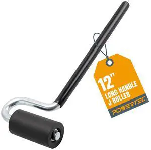 12" Long Handle J Roller, 1-1/2 Inch Diameter, 3 Inch Wide, Laminate & Veneer Rubber Roller Tool for Edge Banding, Wall Coverings, 1PK (71010) 12" Long Handle J Roller, 1-1/2 Inch Diameter, 3 Inch Wide, Laminate & Veneer Rubber Roller Tool for Edge Banding, Wall Coverings, 1PK (71010)