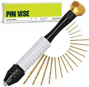 Pin Vise Hand Drill Manual with Micro Drill Bits, Jewelry Drill for Resin Pin Vise Hand Drill Manual with Micro Drill Bits, Jewelry Drill for Resin