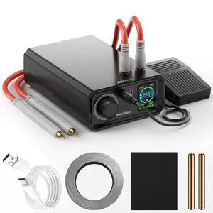 9000W Battery Spot Welder, Rotary Knob Operation 100 Gears Adjustable Foot Pedal Operated, 0.1-0.3mm Spot Welder with Dual Pulse Output, Portable Spot Welder for Making DIY Battery Packs (UK1) 9000W Battery Spot Welder, Rotary Knob Operation 100 Gears Adjustable Foot Pedal Operated, 0.1-0.3mm Spot Welder with Dual Pulse Output, Portable Spot Welder for Making DIY Battery Packs (UK1)