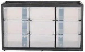 Plastic Storage Organizer Bin System, 9 Compartment, Modular, Home Office (CMST40709) Plastic Storage Organizer Bin System, 9 Compartment, Modular, Home Office (CMST40709)