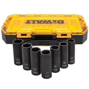 DWMT74737 Tough Box 7PC mm 1/2 Deep Drive Impact Socket Set DWMT74737 Tough Box 7PC mm 1/2 Deep Drive Impact Socket Set