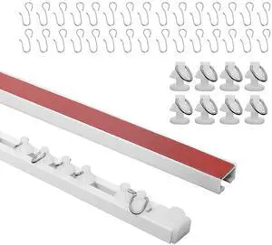 Self Adhesive Curtain Track,9.8FT Ceiling Curtain Track No Drill,Curtain Track Ceiling Mount, Curtain Track for RV,Trailer,Home Self Adhesive Curtain Track,9.8FT Ceiling Curtain Track No Drill,Curtain Track Ceiling Mount, Curtain Track for RV,Trailer,Home