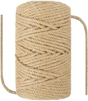 1/4 in (6 mm) X 328 Ft (100 Meters) Natural Sisal Hemp Rope Heavy Duty Thick Twine for Cat Scratcher Post Tree, Garden, Binding, Crafts Packing Material 1/4 in (6 mm) X 328 Ft (100 Meters) Natural Sisal Hemp Rope Heavy Duty Thick Twine for Cat Scratcher Post Tree, Garden, Binding, Crafts Packing Material