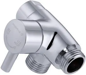 Solid Metal 3-Way Shower Diverter Valve (Chrome) | Smooth Knob Switch, Spray Separately or Both, Anti-Leak, Easy to Install, Standard Connections, Universal Replacement Part Solid Metal 3-Way Shower Diverter Valve (Chrome) | Smooth Knob Switch, Spray Separately or Both, Anti-Leak, Easy to Install, Standard Connections, Universal Replacement Part