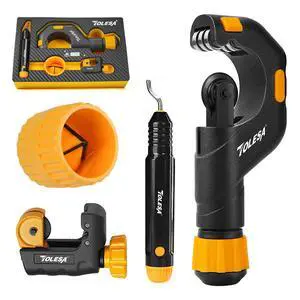 Pipe Cutter Tool Heavy Duty 1/8''-2'' with Deburring Reaming Tool | Precise Clean Cuts, Easy to Use, for Stainless Steel, Copper, Aluminum, Brass Pipe Cutter Tool Heavy Duty 1/8''-2'' with Deburring Reaming Tool | Precise Clean Cuts, Easy to Use, for Stainless Steel, Copper, Aluminum, Brass