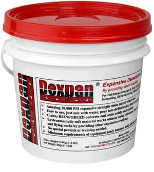 Expansive Demolition Grout 11 Lb. Bucket for Rock Breaking, Concrete Cutting, Excavating. Alternative to Demolition Jack Hammer Breaker, Jackhammer, Concrete Saw, Rock Drill (Type 1, 77-104° F) Expansive Demolition Grout 11 Lb. Bucket for Rock Breaking, Concrete Cutting, Excavating. Alternative to Demolition Jack Hammer Breaker, Jackhammer, Concrete Saw, Rock Drill (Type 1, 77-104° F)