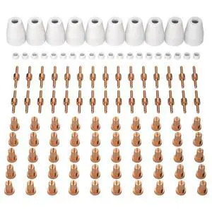 110PCS PT31 Plasma Cutting Consumables | Fit CUT-45 CUT-50 CT-312 MIG205MP with Plasma Cutter Torch PT-31 JG-40 LG-40 110PCS PT31 Plasma Cutting Consumables | Fit CUT-45 CUT-50 CT-312 MIG205MP with Plasma Cutter Torch PT-31 JG-40 LG-40