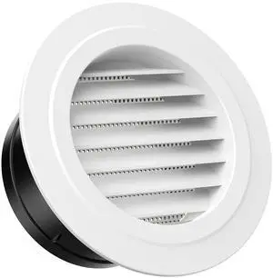 6 Inch Soffit Vent Cover Round ABS Louver with Built-in Screen Mech for Attic, Bathroom, Garage & Dryer Duct Ventilation (150mm,White) 6 Inch Soffit Vent Cover Round ABS Louver with Built-in Screen Mech for Attic, Bathroom, Garage & Dryer Duct Ventilation (150mm,White)