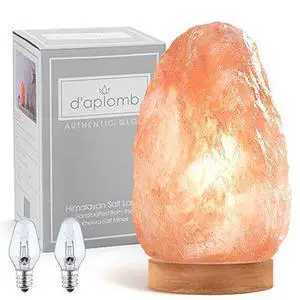 Natural Himalayan Salt Lamp;Large Hand Carved Natural Chunk | 100% Authentic Pink Crystal Rock Salt from Himalayan Mountains; Dimmer Cord; 12 lbs Natural Himalayan Salt Lamp;Large Hand Carved Natural Chunk | 100% Authentic Pink Crystal Rock Salt from Himalayan Mountains; Dimmer Cord; 12 lbs