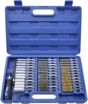 00325A Wire Brush Drill Attachments with 1/4-Inch Hex Shank, SAE and MM Brushes Assortment, Mountable on Power Drill or Die Grinder, 38-Piece Set 00325A Wire Brush Drill Attachments with 1/4-Inch Hex Shank, SAE and MM Brushes Assortment, Mountable on Power Drill or Die Grinder, 38-Piece Set