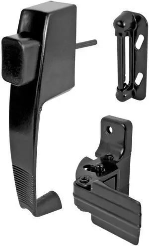 K 5071 Screen and Storm Door Push Button Latch Set With Night Lock, Fits Doors 1 1-1/4 In. Thick, Black Finish (Single Pack) K 5071 Screen and Storm Door Push Button Latch Set With Night Lock, Fits Doors 1 1-1/4 In. Thick, Black Finish (Single Pack)