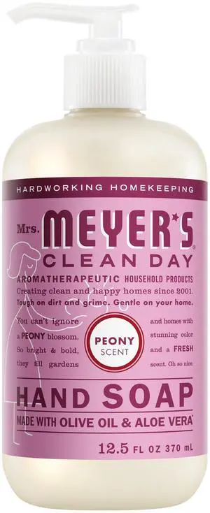 Hand Soap, Peony Scent, 12.5 Fl Oz Bottle Hand Soap, Peony Scent, 12.5 Fl Oz Bottle