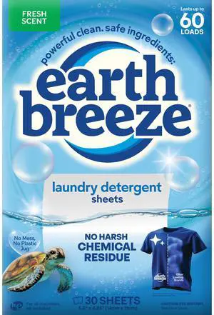 Laundry Sheets (Fresh Scent, 60 Loads) An eco-friendly, liquid-free detergent suitable for both cold and hot water; portable and easy to use. They powerfully remove stubborn stains and odors while r Laundry Sheets (Fresh Scent, 60 Loads) An eco-friendly, liquid-free detergent suitable for both cold and hot water; portable and easy to use. They powerfully remove stubborn stains and odors while r