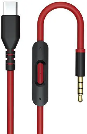 USB C Solo 4 Audio Cable, Solo 3 Replacement Audio Aux Cord with Inline Mic Control Compatible with Beats Studio Solo Pro Detox Mixr Executive Pill Headphones to iPhone 17/16 USB-C Devices (Black&Red) USB C Solo 4 Audio Cable, Solo 3 Replacement Audio Aux Cord with Inline Mic Control Compatible with Beats Studio Solo Pro Detox Mixr Executive Pill Headphones to iPhone 17/16 USB-C Devices (Black&Red)