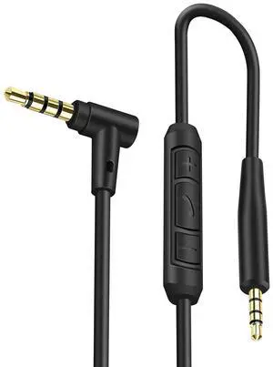 Replacement Aux Extension Cable Cord Wire,for Bose QuietComfort QC25 QC35 Sound Link SoundTrue On Ear Headphones with in Line Mic Volume Control (Black) Replacement Aux Extension Cable Cord Wire,for Bose QuietComfort QC25 QC35 Sound Link SoundTrue On Ear Headphones with in Line Mic Volume Control (Black)