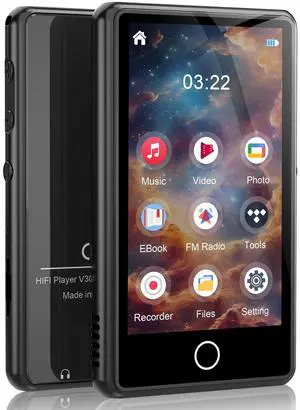 80GB MP3 Music Player with Bluetooth, 3-inch Portable MP4 Player Support All Formats Video with Built-in Speaker, FM Radio, Video, E-Book, Recording. Expandable up to 256GB, Black 80GB MP3 Music Player with Bluetooth, 3-inch Portable MP4 Player Support All Formats Video with Built-in Speaker, FM Radio, Video, E-Book, Recording. Expandable up to 256GB, Black