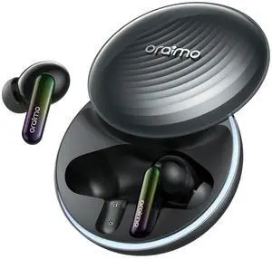 Oraimo SpaceBuds ANC Wireless Earbuds, 50dB Noise Cancelling Bluetooth Earbuds, 4-Mic Clear Calls in Ear Headphones, Heavy Bass, Personalized Light Effects, Slide Design, App Control, 40H Play Oraimo SpaceBuds ANC Wireless Earbuds, 50dB Noise Cancelling Bluetooth Earbuds, 4-Mic Clear Calls in Ear Headphones, Heavy Bass, Personalized Light Effects, Slide Design, App Control, 40H Play