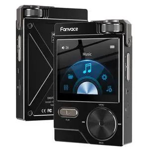 HiFi MP3 Players, Lossless High-Resolution Digital Audio Music Player, Portable Audio Player, DSD DAC FLAC Player, 192Khz/24bit, 64GB Portable Audio Player, Support up to 256GB (Black) HiFi MP3 Players, Lossless High-Resolution Digital Audio Music Player, Portable Audio Player, DSD DAC FLAC Player, 192Khz/24bit, 64GB Portable Audio Player, Support up to 256GB (Black)