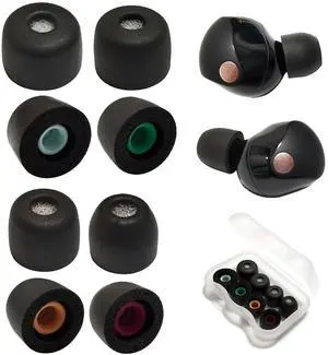 Memory Foam Ear Tips for Sony WF-1000XM5/XM4 with Filter Screen | 4-Size XS/S/M/L Replacement Tips for Sony Earbuds, Noise Isolating & Comfortable Fit, Black Memory Foam Ear Tips for Sony WF-1000XM5/XM4 with Filter Screen | 4-Size XS/S/M/L Replacement Tips for Sony Earbuds, Noise Isolating & Comfortable Fit, Black
