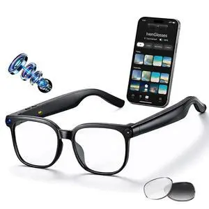 AI Smart Glasses with Camera, 8MP HD Video Recording Glasses, 1200P 30FPS EIS, Voice Assistant, Real-Time Translation, Open-Ear Bluetooth Audio, Clear & Photochromic Lenses, lente con camara AI Smart Glasses with Camera, 8MP HD Video Recording Glasses, 1200P 30FPS EIS, Voice Assistant, Real-Time Translation, Open-Ear Bluetooth Audio, Clear & Photochromic Lenses, lente con camara
