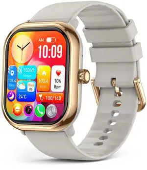 Smartwatch(Answer/Make Call), 1.96" AMOLED Smart Watches for Women with 100+ Sport Modes, IP68 Waterproof Fitness Tracker Compatible with iOS and Android Smartwatch(Answer/Make Call), 1.96" AMOLED Smart Watches for Women with 100+ Sport Modes, IP68 Waterproof Fitness Tracker Compatible with iOS and Android