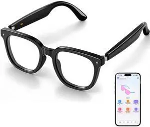 Smart Bluetooth Glasses for Men Women, AI Glasses with Open Ear Audio | Voice Control, Real-Time Translation, Hands-Free Calls, Smart Sunglasses for Travel, Work and Daily Use Smart Bluetooth Glasses for Men Women, AI Glasses with Open Ear Audio | Voice Control, Real-Time Translation, Hands-Free Calls, Smart Sunglasses for Travel, Work and Daily Use