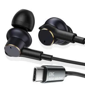 USB C Wired Headphones with Noise-Canceling Mic Powerful Bass In ear Earbud | Dual-Driver Noise-Isolating Wired Earbuds Call Noise Reduction,Type C Plug Deep Bass Earphones with DAC & HD Sound USB C Wired Headphones with Noise-Canceling Mic Powerful Bass In ear Earbud | Dual-Driver Noise-Isolating Wired Earbuds Call Noise Reduction,Type C Plug Deep Bass Earphones with DAC & HD Sound