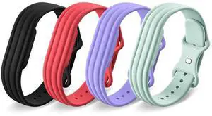 4 Pack Band for Google Fitbit Air, Silicone Sport Replacement Strap | Soft Adjustable Active Wristband for Fitbit Air Band Women Men 4 Pack Band for Google Fitbit Air, Silicone Sport Replacement Strap | Soft Adjustable Active Wristband for Fitbit Air Band Women Men