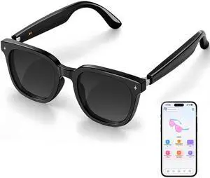 Smart Bluetooth Glasses for Men Women, AI Glasses with Open Ear Audio | Voice Control, Real-Time Translation, Hands-Free Calls, Smart Sunglasses for Travel, Work and Daily Use Smart Bluetooth Glasses for Men Women, AI Glasses with Open Ear Audio | Voice Control, Real-Time Translation, Hands-Free Calls, Smart Sunglasses for Travel, Work and Daily Use