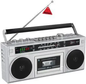Cassette Tape Player Boombox with Bluetooth and AM/FM/SW Radios | Retro Portable Boom Box, Stereo Speakers, Tape Recorder & USB MP3 Converter, Built-in MIC, DC/AC Powered Cassette Tape Player Boombox with Bluetooth and AM/FM/SW Radios | Retro Portable Boom Box, Stereo Speakers, Tape Recorder & USB MP3 Converter, Built-in MIC, DC/AC Powered