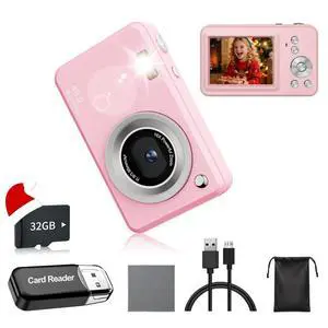 Digital Camera with 32GB Card,48MP Compact Portable Small Point Shoot Camera,FHD 1080P Point and Shoot Digital Cameras with 16X Zoom,for Boys Girls Teens Gifts Digital Camera with 32GB Card,48MP Compact Portable Small Point Shoot Camera,FHD 1080P Point and Shoot Digital Cameras with 16X Zoom,for Boys Girls Teens Gifts