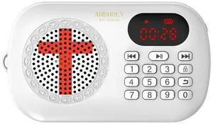 KJV Audio Bible Player, Portable Full Bible for Seniors, White | Complete Old and New Testaments, simple number buttons, clear audio, rechargeable, and no Wi-Fia Christian gift for women KJV Audio Bible Player, Portable Full Bible for Seniors, White | Complete Old and New Testaments, simple number buttons, clear audio, rechargeable, and no Wi-Fia Christian gift for women