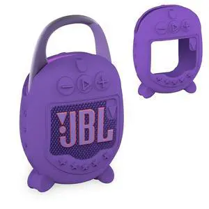 Silicone Cover Case for JBL Clip 5 Portable Bluetooth Speaker | Protective Soft Skin for JBL Clip 5 Speaker Holder Accessories, Shockproof and Anti-Scratch Cover (Purple) Silicone Cover Case for JBL Clip 5 Portable Bluetooth Speaker | Protective Soft Skin for JBL Clip 5 Speaker Holder Accessories, Shockproof and Anti-Scratch Cover (Purple)