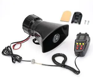 Car Siren Horn 7 Tone with Microphone,Alarm Horn Siren 12V 100W Emergency Amplifier with Mic PA Speaker System Loud Car Alarm Police Ambulance Fire Hooter Traffic Sound Car Siren Horn 7 Tone with Microphone,Alarm Horn Siren 12V 100W Emergency Amplifier with Mic PA Speaker System Loud Car Alarm Police Ambulance Fire Hooter Traffic Sound