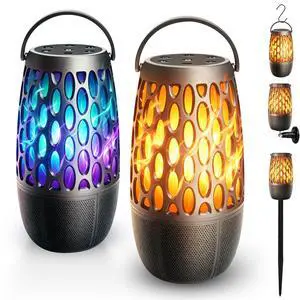 Outdoor Bluetooth Speaker with Flame Lights with IPX6 Waterpoof,10W HD Stereo Sound, Bluetooth 5.3 Led Flame Speaker,Decorations for Party Garden Patio (2 Pack) Outdoor Bluetooth Speaker with Flame Lights with IPX6 Waterpoof,10W HD Stereo Sound, Bluetooth 5.3 Led Flame Speaker,Decorations for Party Garden Patio (2 Pack)