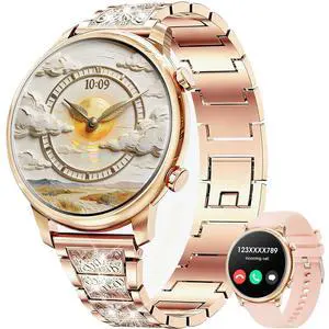 Smart Watches for Women Android Phones iPhone Compatible(Bluetooth Call),1.39'' Round Fitness Tracker Heart Rate/SpO2/Sleep Monitor,100+Sport Modes Pedometer Smart Watches for Women Android Phones iPhone Compatible(Bluetooth Call),1.39'' Round Fitness Tracker Heart Rate/SpO2/Sleep Monitor,100+Sport Modes Pedometer
