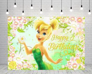 ZHJCXYQQK Green Tinkerbell Backdrop for Birthday Party Supplies 5x3ft Fairy Photo Backgrounds Fairy Theme Baby Shower Banner for Birthday Cake Table Decoration ZHJCXYQQK Green Tinkerbell Backdrop for Birthday Party Supplies 5x3ft Fairy Photo Backgrounds Fairy Theme Baby Shower Banner for Birthday Cake Table Decoration