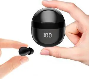 Invisible Sleep Earbuds, Ultra Small Bluetooth 5.3 Wireless Earphones for Side Sleepers, Mini Earbuds with LED Power Display, Deep Bass Stereo Sound, Touch Control, 24H Playtime Charging Case (Black) Invisible Sleep Earbuds, Ultra Small Bluetooth 5.3 Wireless Earphones for Side Sleepers, Mini Earbuds with LED Power Display, Deep Bass Stereo Sound, Touch Control, 24H Playtime Charging Case (Black)