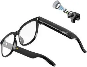 AI Smart Glasses with Camera, 8MP 4K HD Video & Photo Capture, Real-Time Translation, Recording Glasses with AI Assistant, Open-Ear Audio, Object Recognition, for Vlog, Outdoor & Hiking(Clear lens) AI Smart Glasses with Camera, 8MP 4K HD Video & Photo Capture, Real-Time Translation, Recording Glasses with AI Assistant, Open-Ear Audio, Object Recognition, for Vlog, Outdoor & Hiking(Clear lens)